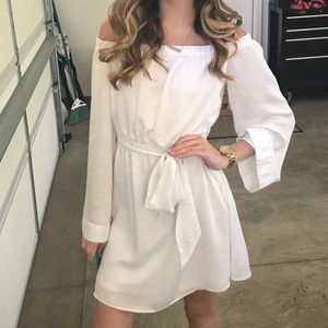 White off the shoulder dress
